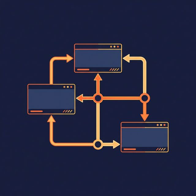 Data entities connected by relationship lines forming a structured data model